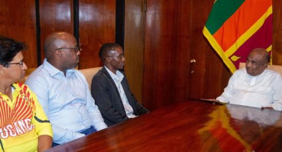 Ugandan National Cricket Team meets Speaker